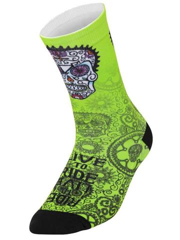 DAY OF THE LIVING LIME CYCLING SOCKS